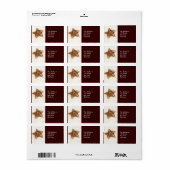 金ゴールドストロースター差出人住所ラベル ラベル (フルシート)