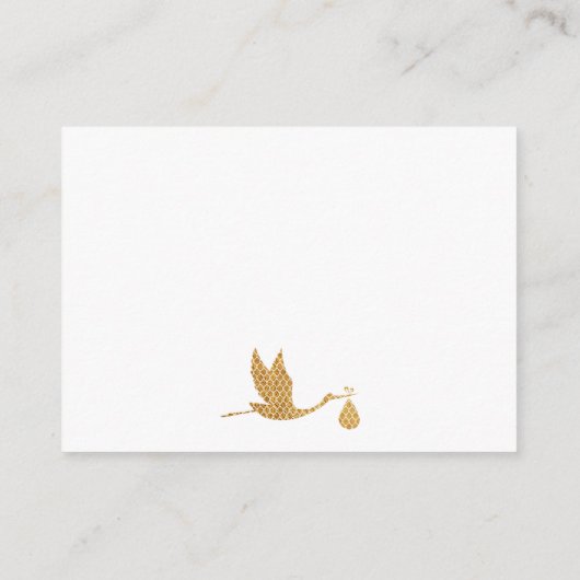 金ゴールドストーク名門私立校風のおむつラッフルチケット挿入カード エンクロージャーカード (裏面)