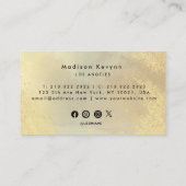 金ゴールドストーングリッターテクスチャ 名刺 (裏面)