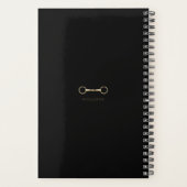 金ゴールドスネッパーソナライズされたフルビット5.5"x8"馬術 プランナー手帳 (裏面)