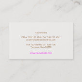 金ゴールドスネークスキングメイクアップアーティスト美しい 名刺 (裏面)