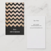 金ゴールドスネークスキンジグザグパターングラオン 名刺 (正面/裏面)