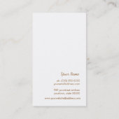 金ゴールドスネークスキンパターンピンクリネンルックブティック 名刺 (裏面)