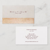 金ゴールドスネークスキン&リネンファッションブティック 名刺 (正面/裏面)