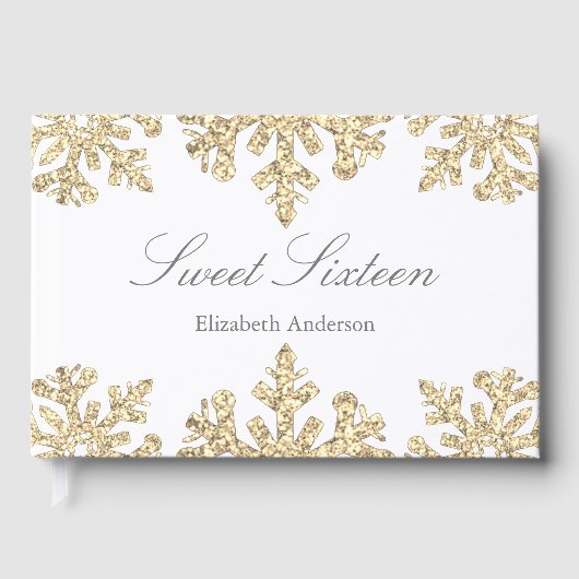 金ゴールドスノーフレークウィンタースウィート16 ゲストブック (正面)