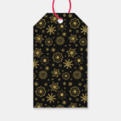 金ゴールドスノーフレークオーナメントホリデーギフトラベル ギフトタグ (裏面)