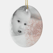 金ゴールドスノーフレークオーバーレイクリスマスセラミックオーナメント セラミックオーナメント (右)