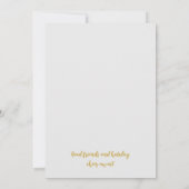 金ゴールドスノーフレーククリスマスホリデーパーティー 招待状 (裏面)