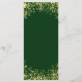 金ゴールドスノーフレークスグリーンクリスマスホリデーディナー メニュー (裏面)