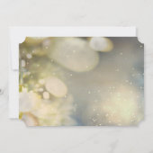 金ゴールドスノーフレークスシャンパーニュ企業の、クリスマス 招待状 (裏面)