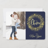 金ゴールドスノーフレークスパークルトゥフォトブルー シーズンカード (正面)