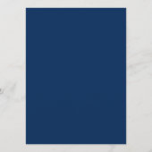 金ゴールドスノーフレークスブルークリスマスホリデーディナー メニュー (裏面)