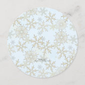 金ゴールドスノーフレークスラウンドファミリークリスマスメニュー メニュー (裏面)