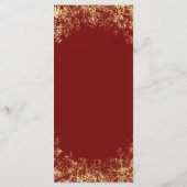 金ゴールドスノーフレークスレッドクリスマスホリデーディナー メニュー (裏面)