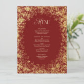 金ゴールドスノーフレークスレッドクリスマスホリデーディナー メニュー (スタンド正面)