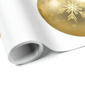 金ゴールドスノーフレークバウブルオーナメント ラッピングペーパー (ロールコーナー)