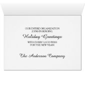 金ゴールドスノーフレークホリデーグリーティング (内部横(下))