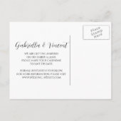 金ゴールドスノーフレーク冬の結婚式の日付を保存 案内ポストカード (裏面)