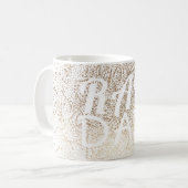 金ゴールドスノーフレーク素晴らしいパパクリスマス コーヒーマグカップ (正面左)