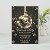 金ゴールドスノーフレーク、クリスマスボール2022パーティー 招待状 (スタンド正面)