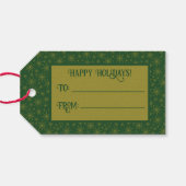 金ゴールドスノーフレーク・クリスマス ギフトタグ (裏面横)