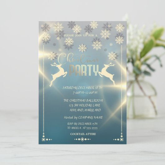 金ゴールドスノーフレーク、デアーズカンパニークリスマスパーティー 招待状 (スタンド正面)