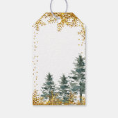 金ゴールドスノーフレーク・フォレスト・ウィープギフトラベル ギフトタグ (裏面)