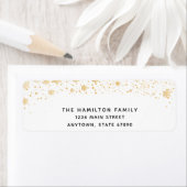 金ゴールドスノーフレーク・メリークリスマス ラベル (インサイチュ)