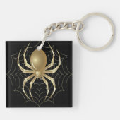 金ゴールドスパイダズオンブラック キーホルダー (裏面)