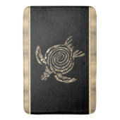 金ゴールドスパイラルトライバル亀 バスマット (正面縦)