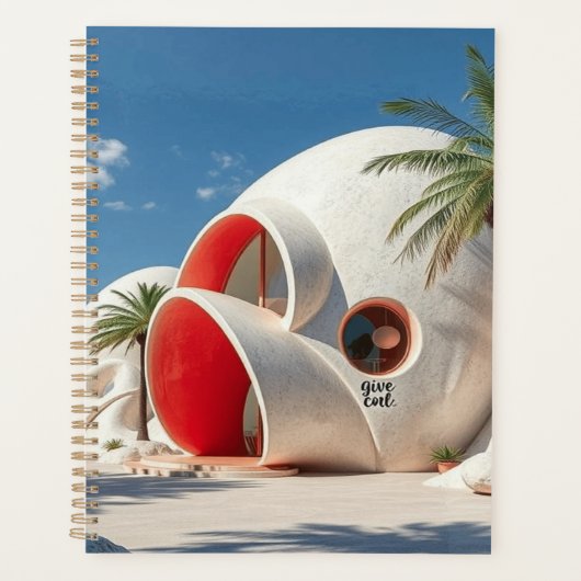 金ゴールドスパイラルプランナースタイリッシュ- & Organized プランナー手帳 (正面)