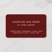 金ゴールドスパッタ | ワインボトルとガラスロゴ 名刺 (裏面)