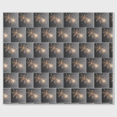 金ゴールドスパーカーズオングレー ラッピングペーパー (フラット)