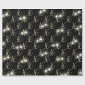 金ゴールドスパーカーズ16誕生日 ラッピングペーパー (フラット)