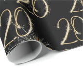 金ゴールドスパーカーズ20誕生日 ラッピングペーパー (ロールコーナー)