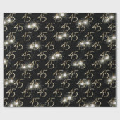 金ゴールドスパーカーズ45誕生日 ラッピングペーパー (フラット)