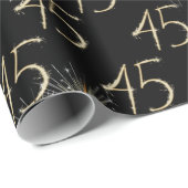 金ゴールドスパーカーズ45誕生日 ラッピングペーパー (ロールコーナー)