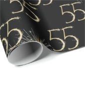 金ゴールドスパーカーズ55誕生日 ラッピングペーパー (ロールコーナー)