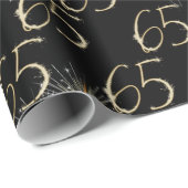 金ゴールドスパーカーズ65誕生日 ラッピングペーパー (ロールコーナー)
