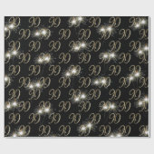 金ゴールドスパーカーズ90誕生日 ラッピングペーパー (フラット)