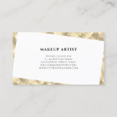 金ゴールドスパークグリッタードリップスリップメイクアップアーティスト 名刺 (裏面)