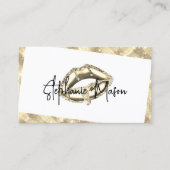 金ゴールドスパークグリッタードリップスリップメイクアップアーティスト 名刺 (正面)