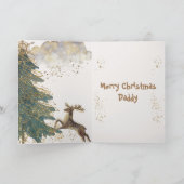 金ゴールドスパークツリースター1stクリスマスフォト最高のパパ シーズンカード (内部)