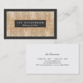 金ゴールドスパークフェイクリーセクインズメイクアップアーティストサロン 名刺 (正面/裏面)