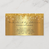 金ゴールドスパークメイクアップアーティストイベントプランDrips Luxロゴ 名刺 (裏面)