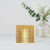 金ゴールドスパークメイクアップアーティストイベントロゴ スクエア名刺 (スタンド正面)