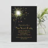 金ゴールドスパークラーニューイーブパーティの招待状 招待状 (スタンド正面)