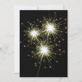 金ゴールドスパークラーニューイーブパーティの招待状 招待状 (裏面)