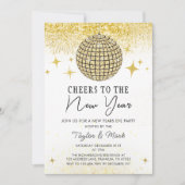 金ゴールドスパークリディスコボール応援新年イブパーティー 招待状 (正面)