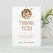 金ゴールドスパークリディスコ結婚ボール記念日 サンキューカード (スタンド正面)